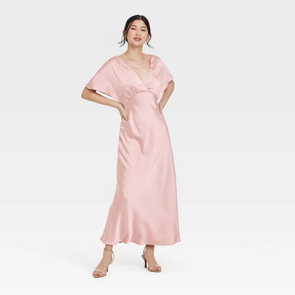 None Dresses & Skirts - Draped Knit Midi Dress